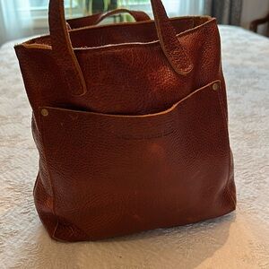Portland Leather Goods, mini Crossbody tote nutmeg